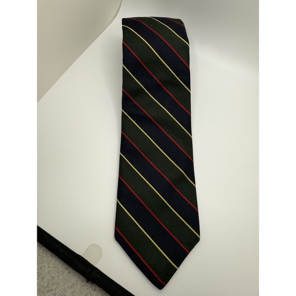 Abercrombie & Fitch Other - Vintage Abercrombie & Fitch Regimental Silk Tie Made in Great Britain Green Navy